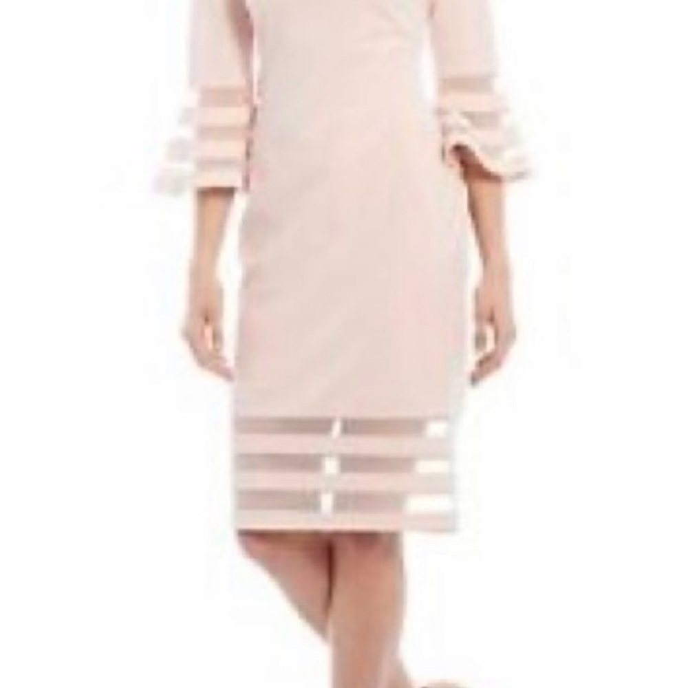 Calvin Klein Light Pink Long Sleeve Dress